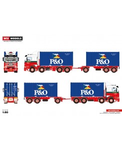 WSI01-4030 - Scania serie3 8x4 combi 2x20ft container Fa. Jac. Fijan & Zn. /1:50 WSImodels
