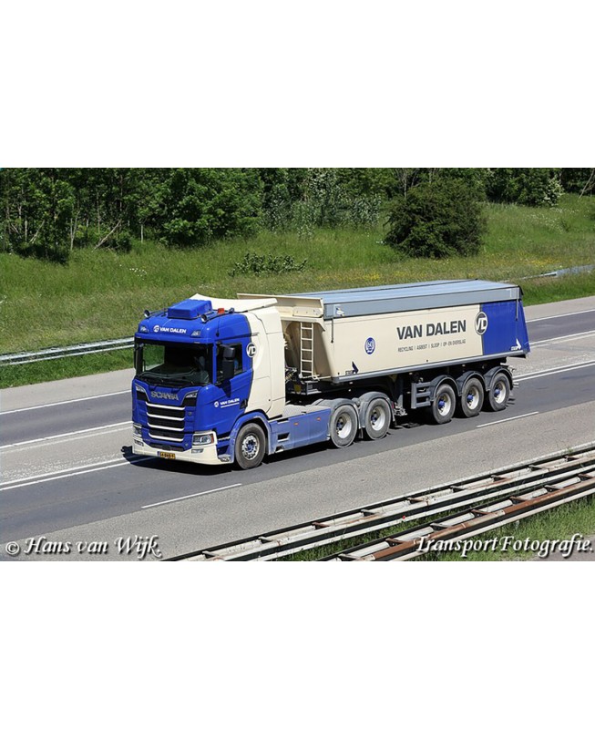 WSI01-4160 - Scania CR20N 6x2 tipper trailer Van Dalen Sloop en Asbest BV /1:50 WSImodels