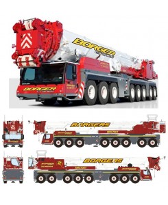 WSI51-2128 Liebherr LTM1650-8.1 mobile crane Borger Cranes / 1:50 WSImodels
