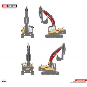 WSI61-2010 - Volvo EC220D escavatore cingolato Risa /1:50 WSImodels