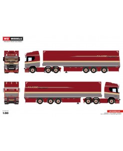 WSI01-4246 - Scania CR20H 6x2 box-trailer Faasse Transport /1:50 WSImodels