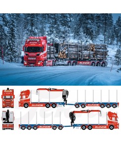 84857 - Scania NGR Highline combi SUNDE - wood transport  /1:50 TEKNO