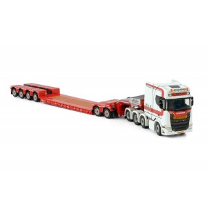 WSI01-3988 - Scania CS20H 8x4 lowloader 4+2axle Mud Grondwerken /1:50 WSImodels