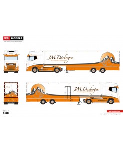 WSI01-4288 - DAF XG+ 4x2 box-trailer J.M. Driebergen /1:50 WSImodels