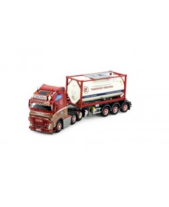 83752 - Volvo FH5 Globetrotter XL 6x2  tank ISO container trailer Ceusters /1:50 TEKNO