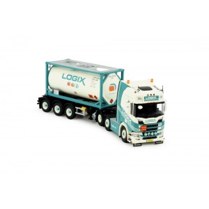 84915 - Scania NGR 6x2 ISO tank container Logix /1:50 TEKNO
