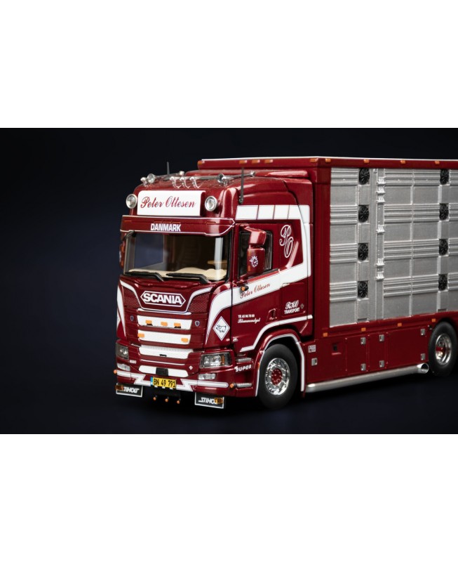 32-0218 - Scania NGR Highline combi livestock Peter Ottesen /1:50 IMCmodels