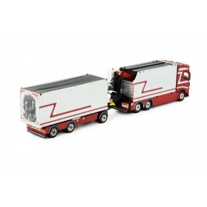 84497 - Volvo FH04 Globetrotter autotreno con gru G&J van Leeuwen /1:50 TEKNO