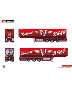 WSI01-4440 - Chereau frigo trailer 3axle - Transport Beau /1:50 WSImodels