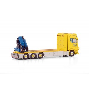 WSI01-4169 - Scania CS20H 8x4 flat-bed Fassi 1100+jib MCT Craning /1:50 WSImodels