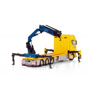 WSI01-4169 - Scania CS20H 8x4 flat-bed Fassi 1100+jib MCT Craning /1:50 WSImodels