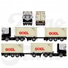 86656 - Scania serie4 Topline 6x2 2x20ft container trailer Michel Kramer /1:50 TEKNO