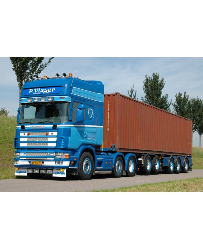 86360 - Scania 164-580 6x2 Topline 2x20ft. container P.Visser /1:50 TEKNO