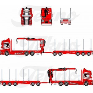 85984 - Scania NGR highline trasporto legname Gustafssons /1:50 TEKNO
