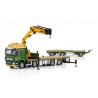 WSI01-4202 - DAF CF SC my17 8x2 combi Palfinger PK65002SH + jib flat trailer 3axle Boerman /1:50 WSImodels