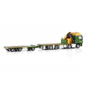 WSI01-4202 - DAF CF SC my17 8x2 combi Palfinger PK65002SH + jib flat trailer 3axle Boerman /1:50 WSImodels