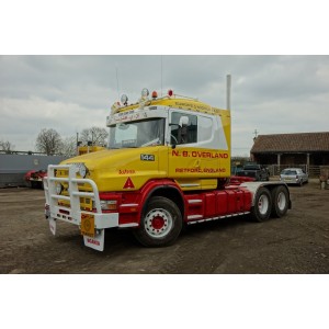 85268 - Scania serie4 Torpedo 6x2 semi 3axle with ramps Overland /1:50 TEKNO