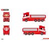 WSI01-4515 - Volvo FH5 Globetrotter hook-lift asphalt tipper JH Entreprenad & Transport /1:50 WSImodels
