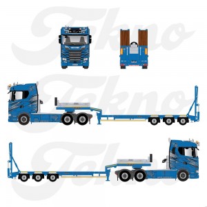 87113 - Scania NGS 6x4 semitrailer 3axle w/ramps Keil /1:50 Tekno