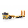 WSI04-2206 - DAF XF SL 6x2 semi-lowloader 3axle w/ramps - Yellow - Premium line /1:50 WSImodels