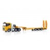 WSI04-2206 - DAF XF SL 6x2 semi-lowloader 3axle w/ramps - Yellow - Premium line /1:50 WSImodels