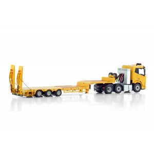 WSI04-2206 - DAF XF SL 6x2 semi-lowloader 3axle w/ramps - Yellow - Premium line /1:50 WSImodels