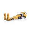 WSI04-2206 - DAF XF SL 6x2 semi-lowloader 3axle w/ramps - Yellow - Premium line /1:50 WSImodels