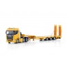 WSI04-2208 - Scania CR20N 6x2 ribassato 3assi con rampe - Giallo - Premium line /1:50 WSImodels