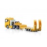 WSI04-2208 - Scania CR20N 6x2 ribassato 3assi con rampe - Giallo - Premium line /1:50 WSImodels