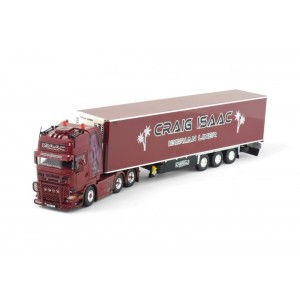 85254 - Scania R-serie Topline 6x2 frigo Craig Isaac /1:50 Tekno