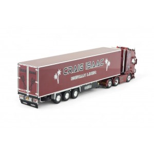 85254 - Scania R-serie Topline 6x2 frigo Craig Isaac /1:50 Tekno