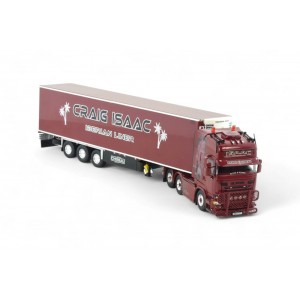 85254 - Scania R-serie Topline 6x2 frigo Craig Isaac /1:50 Tekno