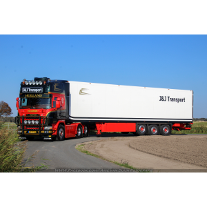 85486 - Scania serie4 Topline 164-480 6x2 frigo J&J Transport /1:50 Tekno