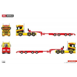 WSI01-4790 - Scania CR20N 6x2 wheel-well low loader 4axle Car-Lack /1:50 WSImodels