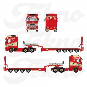 86275 - Volvo FH05 Globetrotter XL 6x4 goldhofer 4axle w/ramps Torben Rafn /1:50 Tekno