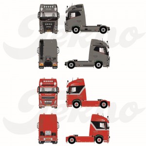 87529 - Volvo FH04 Globetrotter XL 4x2 set Weeda /1:50 Tekno