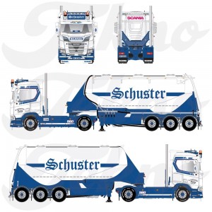 88421 - Scania Next Gen 560R cisterna "mucca" Schuster /1:50 Tekno