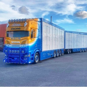 85934 - Scania NGS Highline combi livestock Friberg /1:50 Tekno