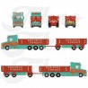 87626 - Scania Torpedo Highline 8x4 autotreno scarrabile Kildebronde Transport /1:50 Tekno