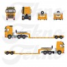 89610 - Volvo FH05 Globetrotter 6x2 2axle lowbed Feldmann /1:50 Tekno