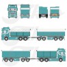 87946 - Scania NGR-770 Highline autotreno Jakob Pedersen /1:50 Tekno