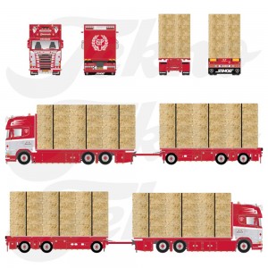 88834 - Scania R-Streamline combi trasporto fieno Pierrard Transports /1:50 Tekno