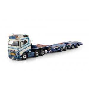 WSI01-4311 - Volvo FH5 Globetrotter wheel-well lowloader 4axle Schoones B.V. /1:50 WSImodels