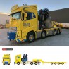 WSI01-4862 - Volvo FH5 Globetrotter 8x4 semi-lowloader 4axle w/ramps Fassi 1300+jib MCT Craning /1:50 WSImodels