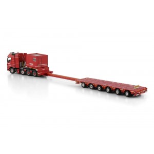 [607.33.68] Volvo FH5 Globetrotter 8x4 Nooteboom Manoovr 6axle + 10ft. container /1:50 WSImodels