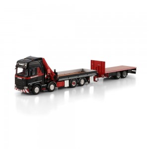 [410319] MAMMOET Scania R Highline 8x2 + load crane combi 2mid-axle flatbed trailer /1:50 WSImodels
