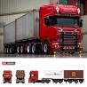 WSI01-5058 - Scania R6 Topline 2connecet-combi 2+3axle 2x20ft container Baca /1:50 WSImodels