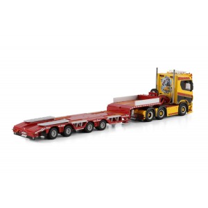 WSI01-4790 - Scania CR20N 6x2 wheel-well low loader 4axle Car-Lack /1:50 WSImodels