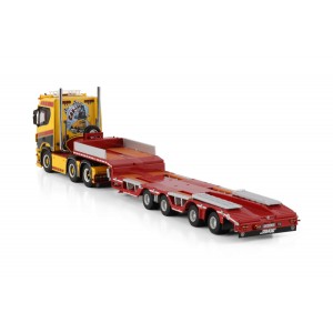 WSI01-4790 - Scania CR20N 6x2 wheel-well low loader 4axle Car-Lack /1:50 WSImodels