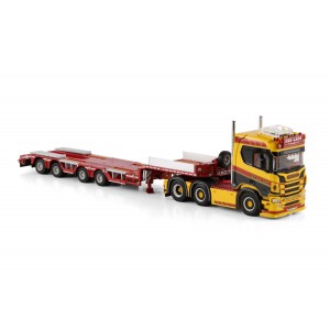 WSI01-4790 - Scania CR20N 6x2 wheel-well low loader 4axle Car-Lack /1:50 WSImodels